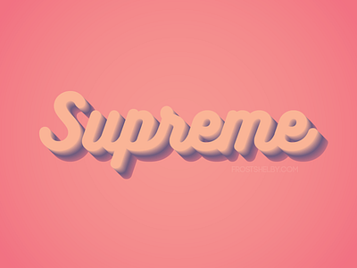 Supreme 3d branding branding and identity design graphic design illustration illustrator lettering logo typeface typography vector art