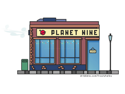 Planet Nine - Illustration cafe cafeteria city coffee shop colorful cozy cute design downtown graphic design illustration illustrator shop