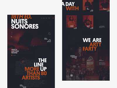 NS Festival 2020 Concept branding concept dance festival grid lyon minimal music typography ui webdesign website