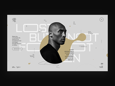 Kobe 24—8. basketball branding bryant concept experience grid kobe minimal muzli nba typography ui webdesign website