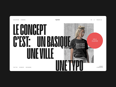 TypoCité — Store Concept boutique branding business commerce concept ecommerce ecommerce shop grid lyon minimal shopify typography ui webdesign website