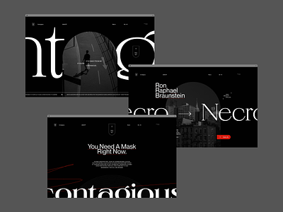 Type & Layout Explorations branding concept dark grid minimal typography ui web webdesign website