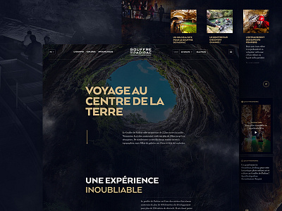 Gouffre de Padirac - Design proposal concept de design gouffre grid immersive padirac proposal ui ux webdesign