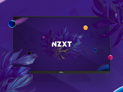 NZXT Wallpaper brand branding desktop freebie leaves nzxt purple wallpaper