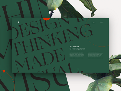 Thinking made visual. — Personal folio concept