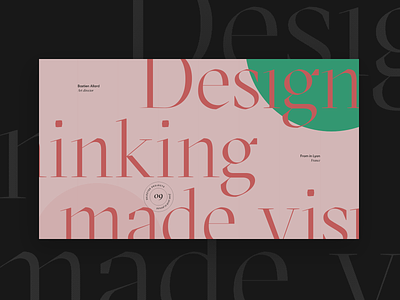 Thinking made visual. — Alternative version. branding colors concept design flat fullscreen green grid lyon minimal typography ui ux vector webdesign