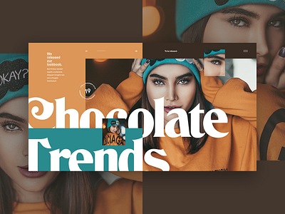 Chocolate Trends branding colors concept design fashion flat grid lookbook minimal typo typography ui vector webdesign