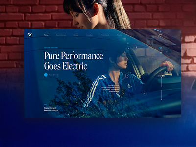 BMW Electric Cars Landing Page automobile branding cars concept dark electric fullscreen grid minimal splashscreen tech technology typography ui vector webdesign