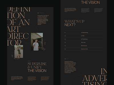 Def. of an Art Director art director branding color concept dark editorial elegant flat grid luxury minimal typo typogaphy ui ux webdesign
