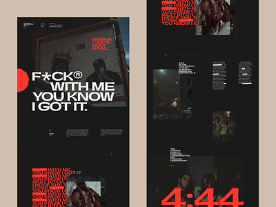 JAYZ — FuckWithMeYouKnowIGotIt concept grid holy grail minimal minisite music pangrampangram rap typogaphy typography ui vector web webdesign website