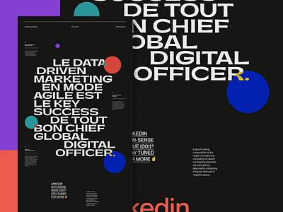 LinkedIn Non-sense branding concept dark grid job linkedin minimal typography ui web webdesign website