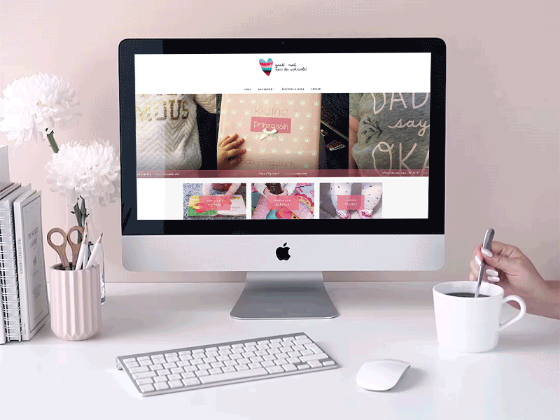 Web Design - Baby Blog baby blog blog design logo design pink ui design web desgin