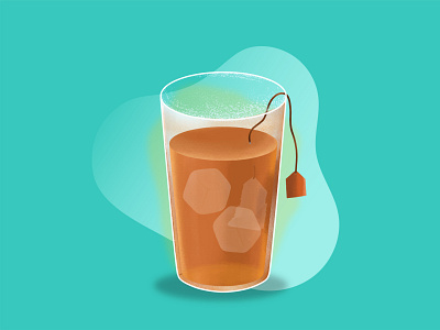 Iced Tea beverage cartoon chill design drawing hand drawn iced tea illustration ipadpro tea vector