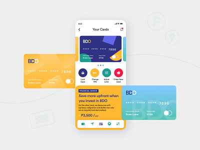 BDO Mobile App - Cards app redesign bank app bank redesign banking banking dashboard bdo figma finance app illustration mobile ui money philippines ui design ui designer ux design ux designer
