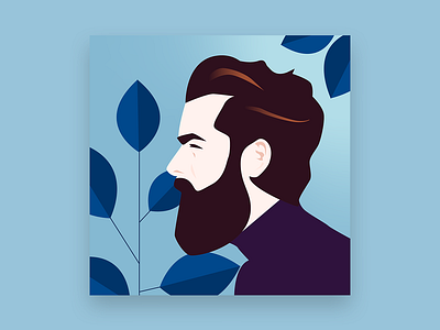 handsome man design flat illustration ui vector web