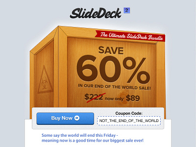 End of World Email Design box doomsday email end of world skeuomorphic