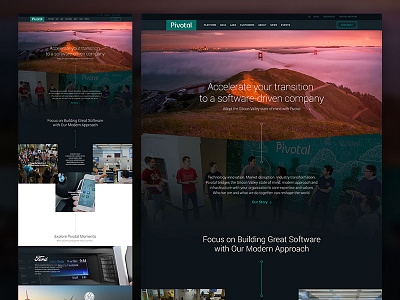 Pivotal Home case studies developers homepage interaction design pivotal san francisco silicone valley tech ux