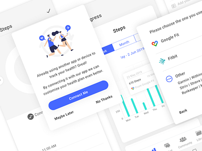 Sync app or device flow app device health illustration patient app sync syncing ui ux