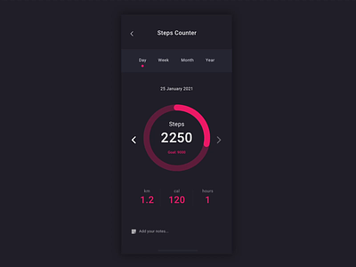 Health & Fitness App animation app counter design exercise fitness fitness app health mobile app design movement steps ui ux
