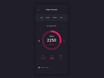 Health & Fitness App animation app counter design exercise fitness fitness app health mobile app design movement steps ui ux