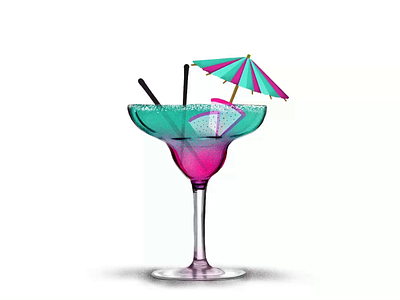 Cocktail Illustration Process cocktail creative drink glass illustration ipad pro movement process procreate app