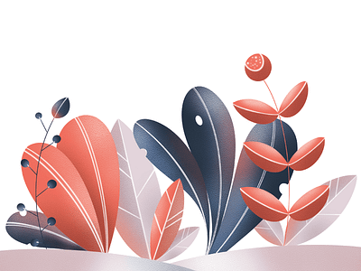 Textured leaves illustration