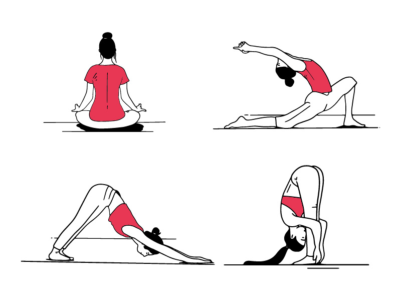 Yoga Poses Vector Graphics | Free download