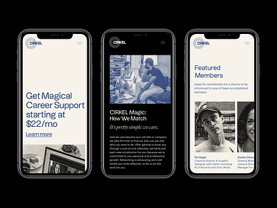 Cirkel Homepage Mobile branding design typography ui website