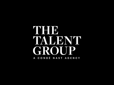 logo for the talent group advertising agency branding design illustration logo type typography