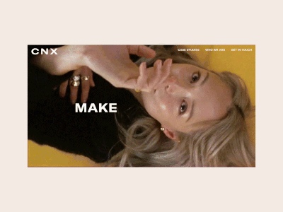 CNX: Condé Nast Agency branding design gif typography ui