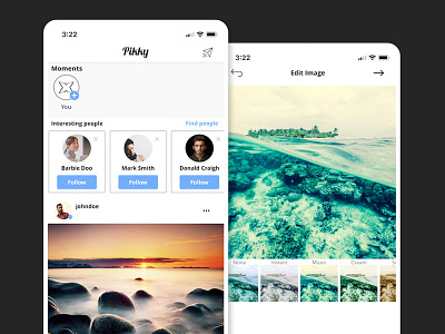 pikky adobexd android app appdesign art behance branding dailyui design dribbblers envatomarket graphicdesignui instagram template ios mobile app social networking app ui userexperience userinterface ux