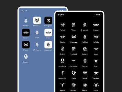 iOS 14 Tribal Icons art branding design gumroad icon illustration ios mobile app ui