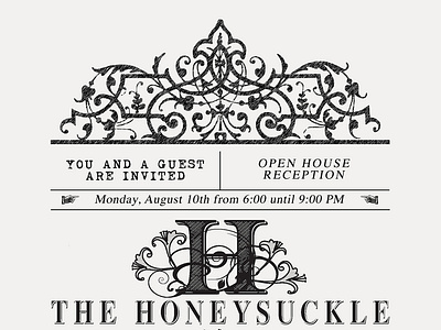 The Honeysuckle Invite advertisement branding design graphic design illustration invitation restaurant flyer