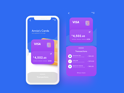Finance App - Virtual Wallet adobe xd finance app ui virtual card virtual wallet