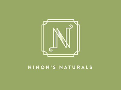 Ninons Naturals Logo balm cosmetic cream essential oils logo mark natural ninon oil