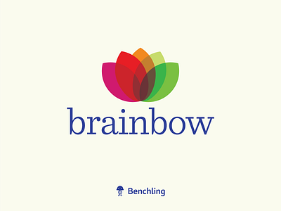 Brainbow logo benchling brainbow branding logo mental health neurodiversity rainbow