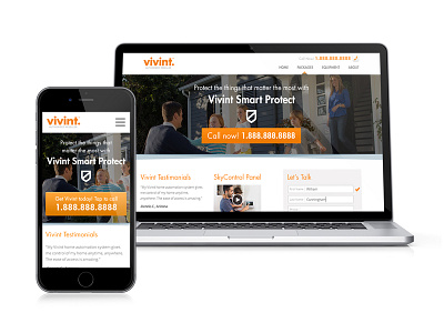 Vivint Source Redesign mobile responsive security vivint web website