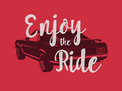 Enjoy the Ride '69 Mustang T-Shirt Graphic automobile car classic mustang ride t shirt vector