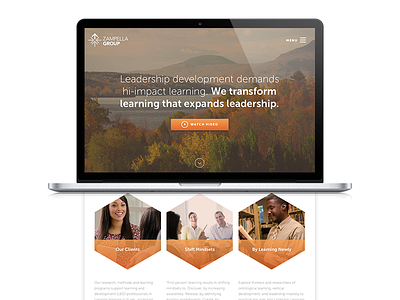 Zampella Group Homepage Concept desktop development leadership leadership development modern website