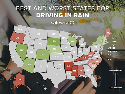 SafeWise Driving Infographics driving graphs infographics map statistics