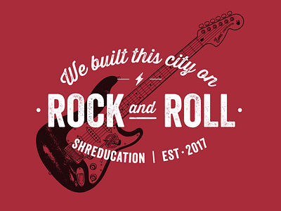 Shreducation Rock and Roll Retro Shirt Illustration