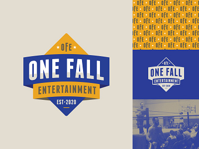 One Fall Entertainment brand entertainment fall identity logo one sports wrestling