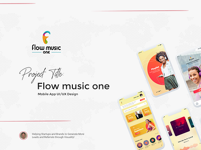 „Flow music one“ Mobile App UI/UX Design