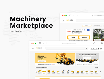 Machinery Мarketplace app branding design graphic design ui ui ux design ux