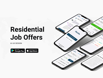 Residential Job Offers | App app branding design graphic design ui ui ux design ux