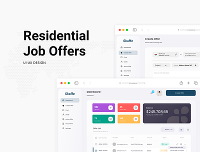 Residential Job Offers app ui ui ux design ux web website