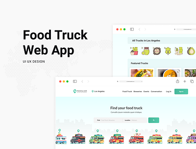 Food Truck Web App app branding design graphic design illustration ui ui ux design ux