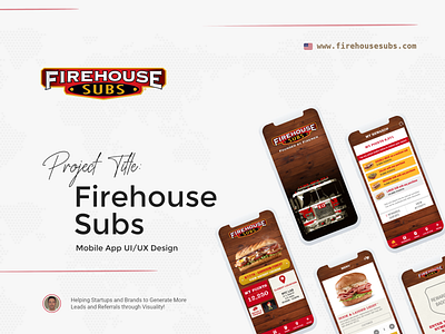 „Firehouse Subs“ Mobile App UI/UX Design app brand branding branding design design graphic design mobile app product ui ui ux design ux web design website design