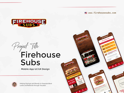 „Firehouse Subs“ Mobile App UI/UX Design