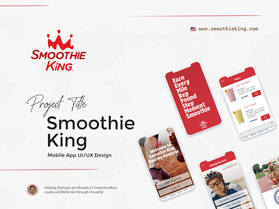 „Smoothie King“ Mobile App UI/UX Design app brand branding branding design design graphic design mobile app product typography ui ui ux design ux
